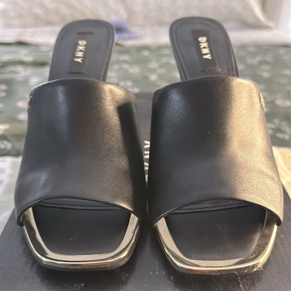 DKNY mules size 8 Black worn once